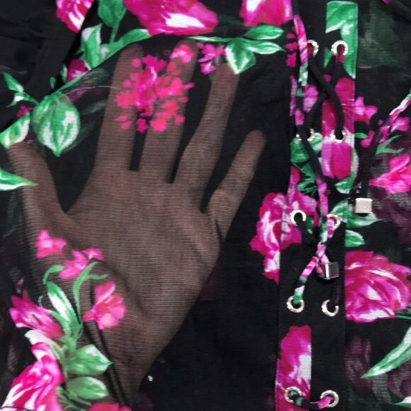 Inc Printed Lace-Up Top - Picture 5 of 6